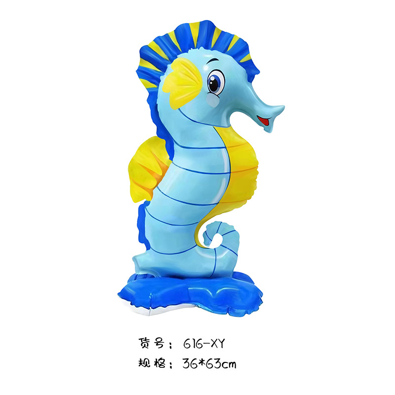 Globos de aluminio con diseño de animales pequeños de dibujos animados, unicornio, dinosaurio, langosta, decoración para fiestas de cumpleaños infantiles y aulas.