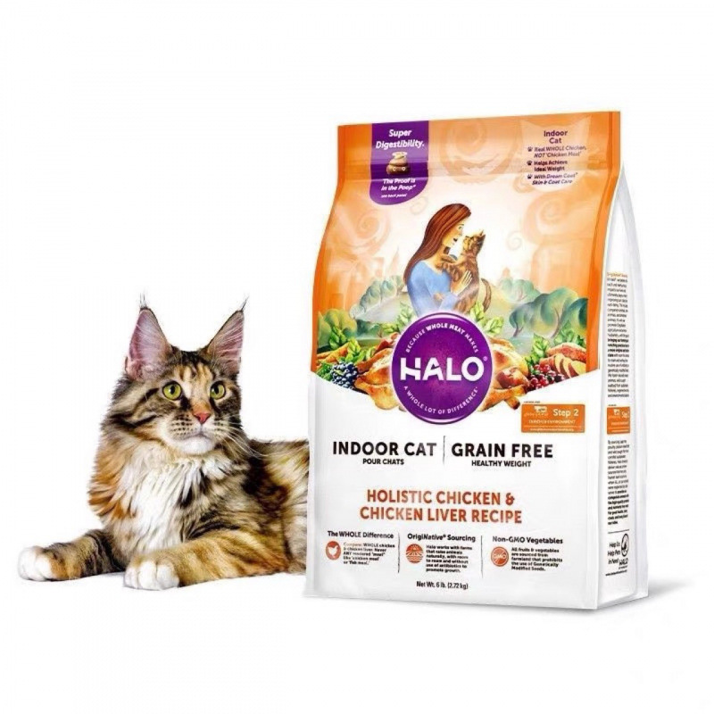 Halo Adult Cat Bodybuilding Chicken Flavor Cat Food for All Stages of Life 10 Lbs/4.5Kg