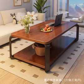 中古风茶几家用小户型桌子简易出租屋家具简约办公室新款茶几桌