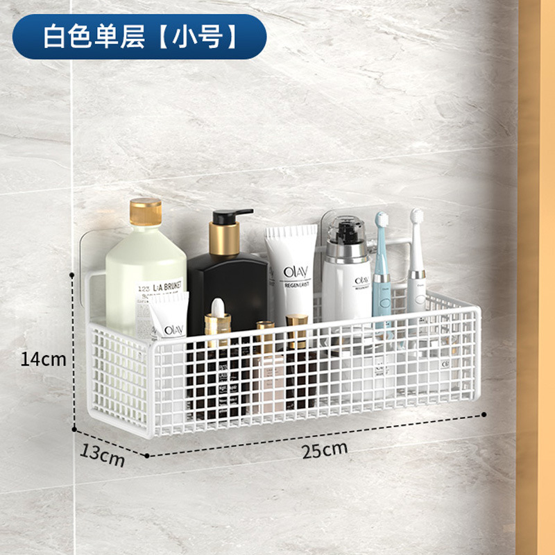 Estante de almacenamiento de baño Baño sin golpes baño inodoro lavabo montado en la pared estante de almacenamiento