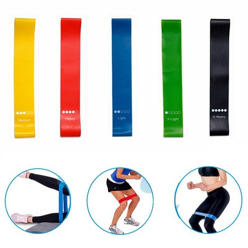 Five-piece set of TPE resistance bands, squats, buttocks, thin legs, thin arms, perfect figure, yoga tension bands, elastic rings