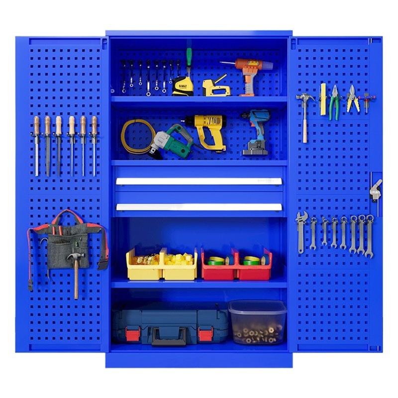 Gabinete de herramientas de hardware pesado engrosada caja de herramientas de hierro taller móvil reparación de automóviles armario multifuncional gabinete de almacenamiento