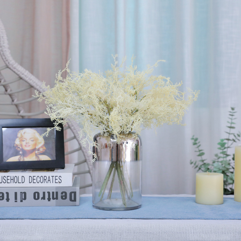 【促销引流】齐浩花艺40CM仿真珊瑚草把束 INS风海洋类仿真绿植