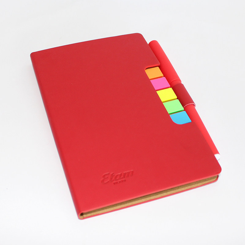 Post-it creativo cuaderno de notas PU combinado conjunto de post-it cuaderno de notas cuero cuaderno de notas mayorista