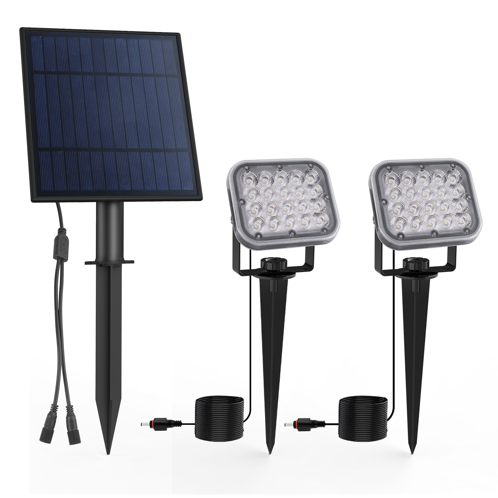 One drag two ground plug White 6000K