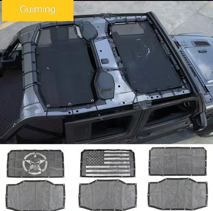JL sunshade is suitable for Jeep, JLU 4-door sunshade, front and rear 2018, UV rent spacer