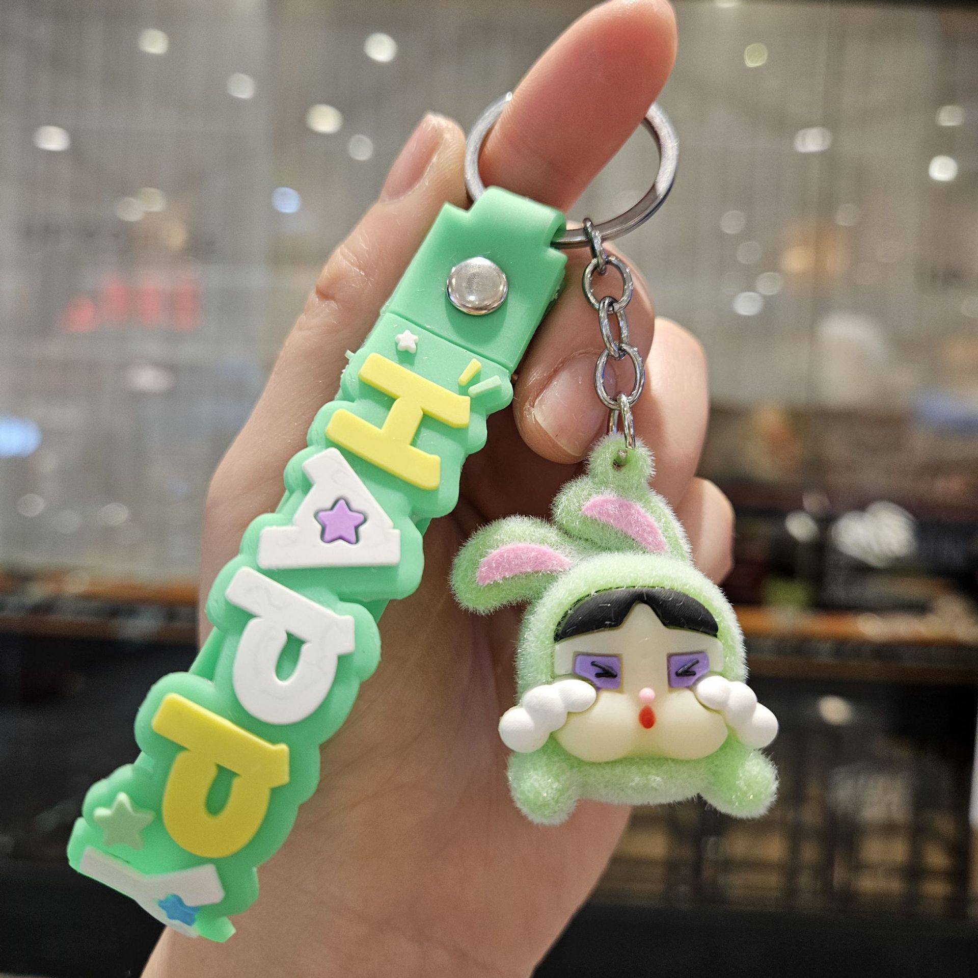 金のアニメの植毛泣き人形のキーホルダーのペンダントの泡の瑪特の小さい萌粒の巴巴巴は贈り物の卸売りを飾ります。