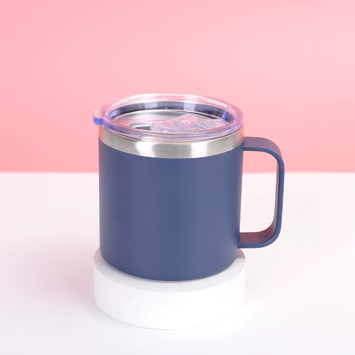 Кофе чашка двойной слой ручка нержавеющая сталь, Amazon, 14 oz, оптовая
