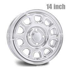 代托纳 14 英寸轮毂 14×5.0J +42 4H PCD100 CB68 铬 4 件套全部