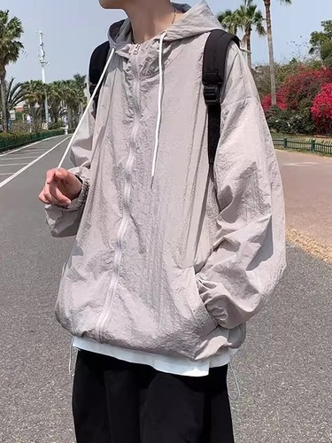 Outdoor Windproof & Sun-Protective Jacket for Men and Women | Summer Thin, Loose-Fit Hooded Jacket | High-Street Casual All-Match Top