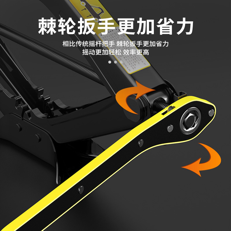 Gato hidráulico manual para autos pequeños, gato de trinquete de 2T para montaje en vehículo, herramienta de 3 toneladas para autos pequeños.