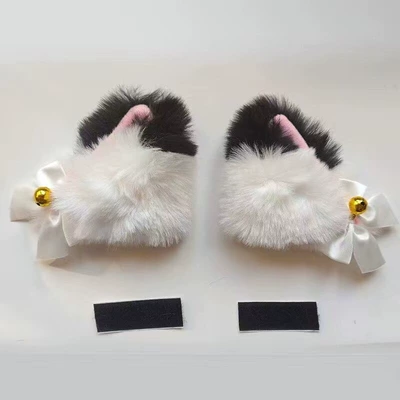 Motosiklet dəbilqələri Bell and Cat Ears, Gradient - whiteblack