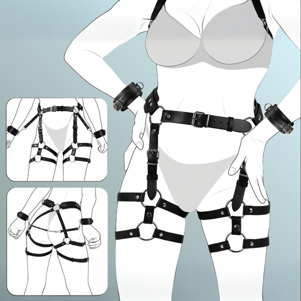 Juguetes adultos del sexo SM cuerpo vinculante cinturón ropa interior de mujer ropa interior pasión caliente en stock al por mayor
