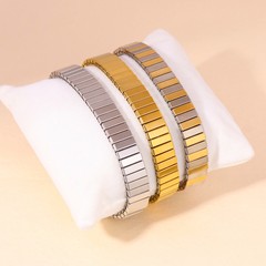 クロスボーダーの人気ステンレス製弾力ブレスレット高級感ファッションブレスレット色落ちしない女の子の手飾り義烏小商品