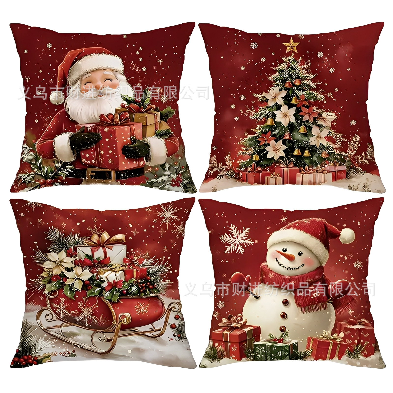 Transfronterizo Temu nueva combinación de Navidad abrazo funda de almohada Amazon casa sofá decoración cojín funda de almohada al por mayor image 49