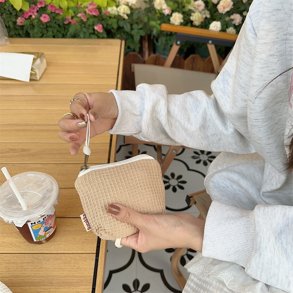 310173 Wafers Checkered Small Item Storage Bag, Portable small Bag, Lipstick Cushion Key, Lipstick Makeup Bag undefined