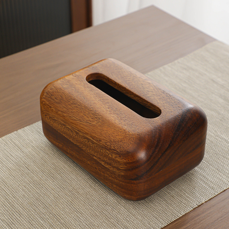 Caja de toallas de madera caja de toallas de madera sólida caja de toallas de pan de madera