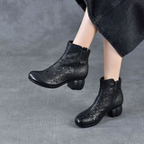 以一 Летние кожаные короткие сапоги для матери, воловья кожа, мягкая подошва