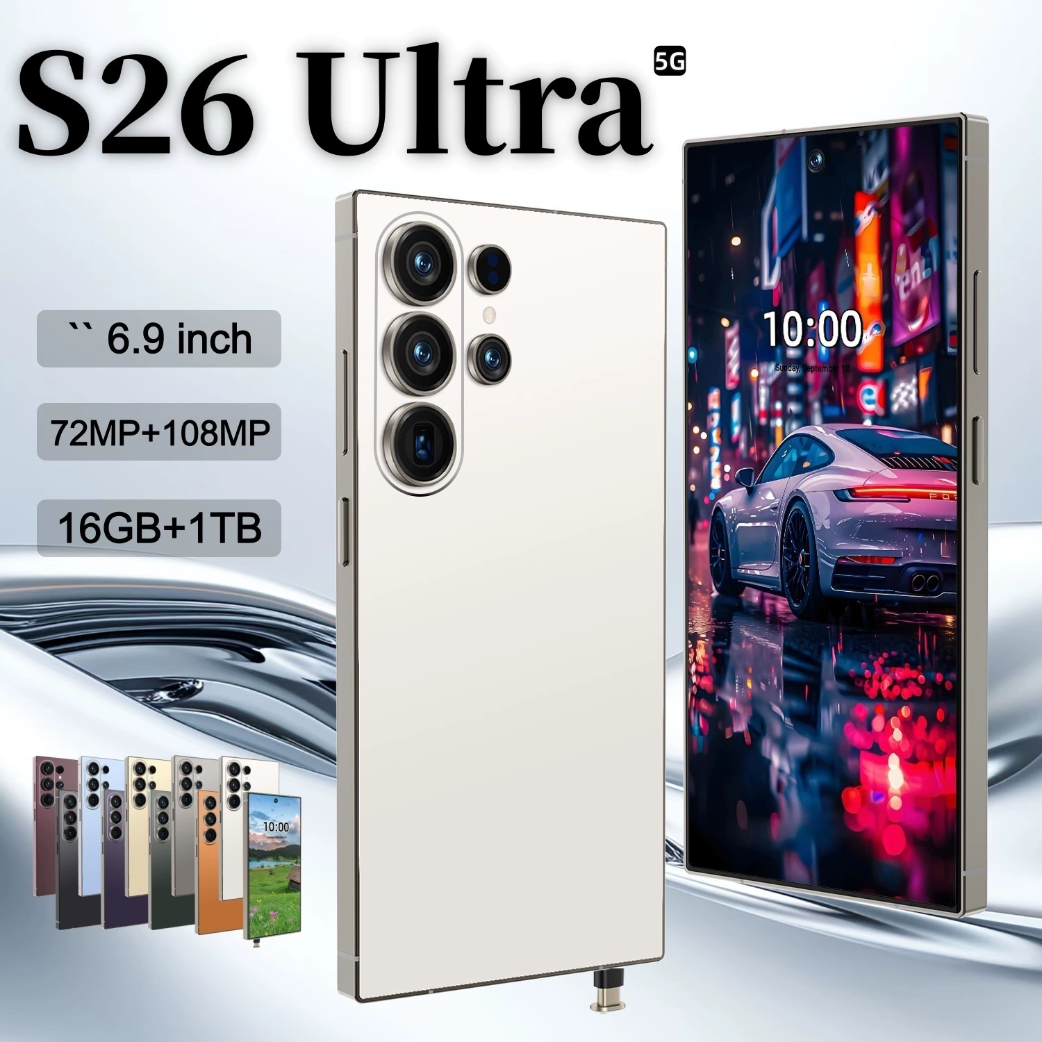 Смартфон Cugo S26 Ultra, встроенная ручка, 4G восьмиядерный, 4+64 ГБ, 7,3-дюймовый экран