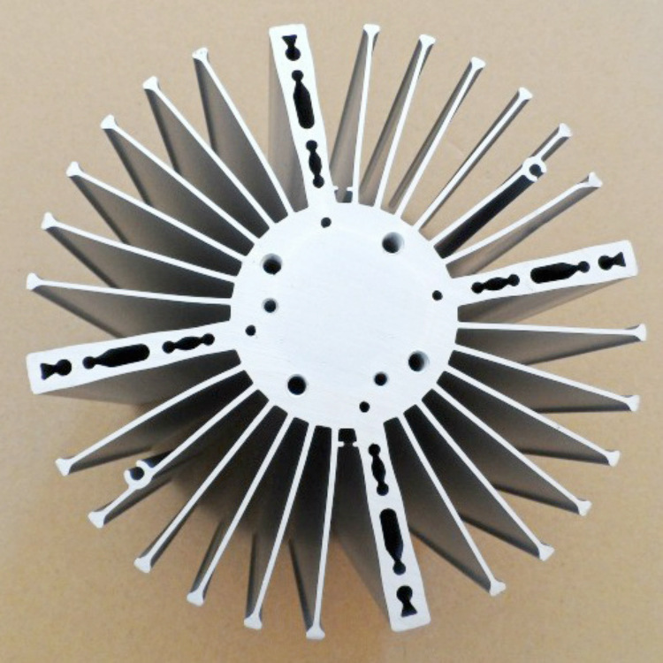 订做太阳花圆形异型散热器铝型材 电脑CPU电路板PCB散热铝合金