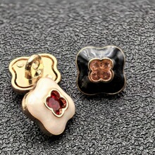 金属纽扣彩钻四边形扣子衬衫针织开衫毛衣马甲小香风连衣裙钮扣