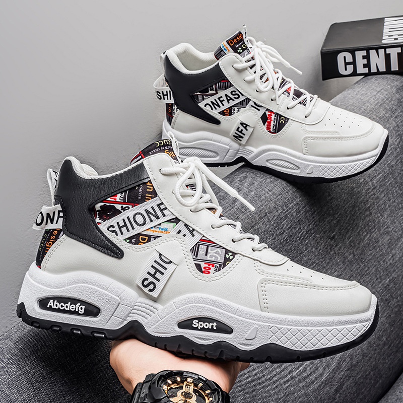 2026 primavera zapatos de hombre nuevos zapatos deportivos transpirables de alto perfil de moda para hombres, zapatos casuales de suela gruesa para hombres