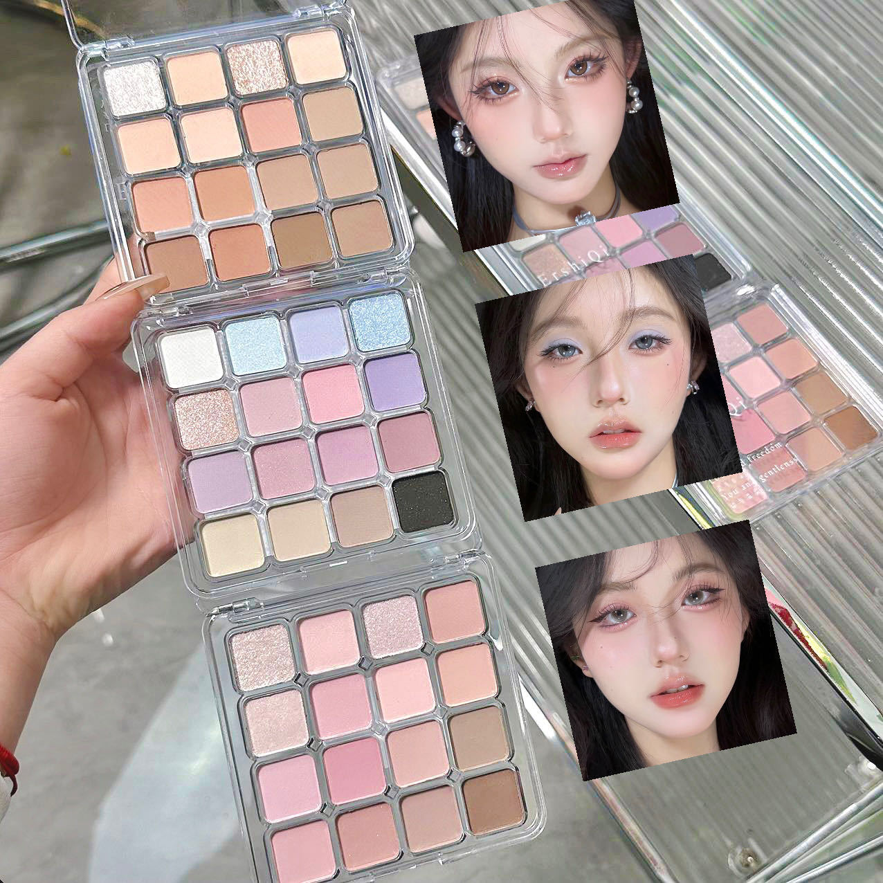 Xiaohongshu's Popular Ershiiqi Little Emotion 16-Color Eyeshadow Palette Matte Pearlescent Fine Shimmer Low Saturation Earth Color