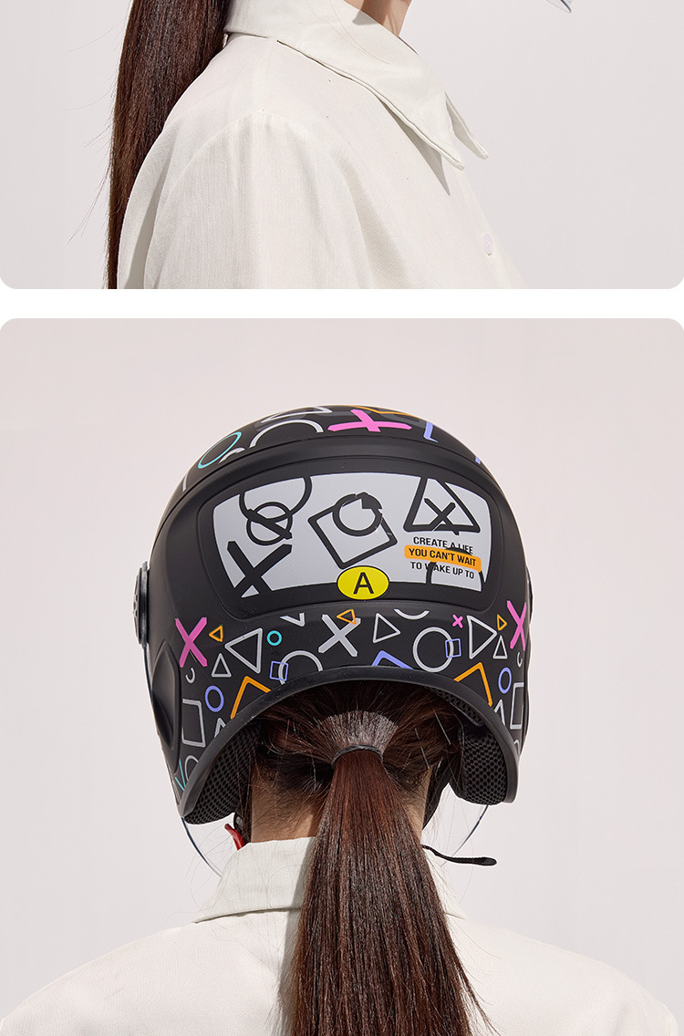Foreign Trade Specializes in Electric Vehicle Helmets, Unisex Electric Motorcycle Helmets, Autumn and Winter Cold-Proof and Warm-Keeping Winter Safety Helmets
