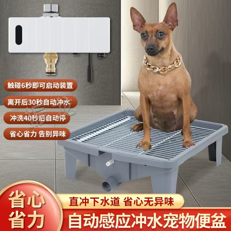 Small Sensor Automatic Flushing Toilet New Dog Toilet Direct to Sewer Clean and Hygienic No Odor Pet