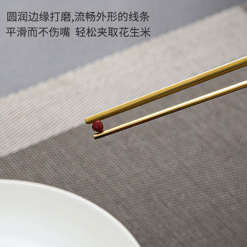 卸売り304ステンレス漢式スプーン箸セット家庭用箸創意食器洋食スプーン成人スプーン|undefined