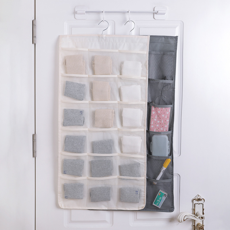 Bolsa de almacenamiento de ropa interior bolsa colgante bolsa de almacenamiento de tela no tejida bolsa de almacenamiento colgante de doble cara bolsa de almacenamiento multifuncional para el hogar bolsa de almacenamiento de artículos diversos