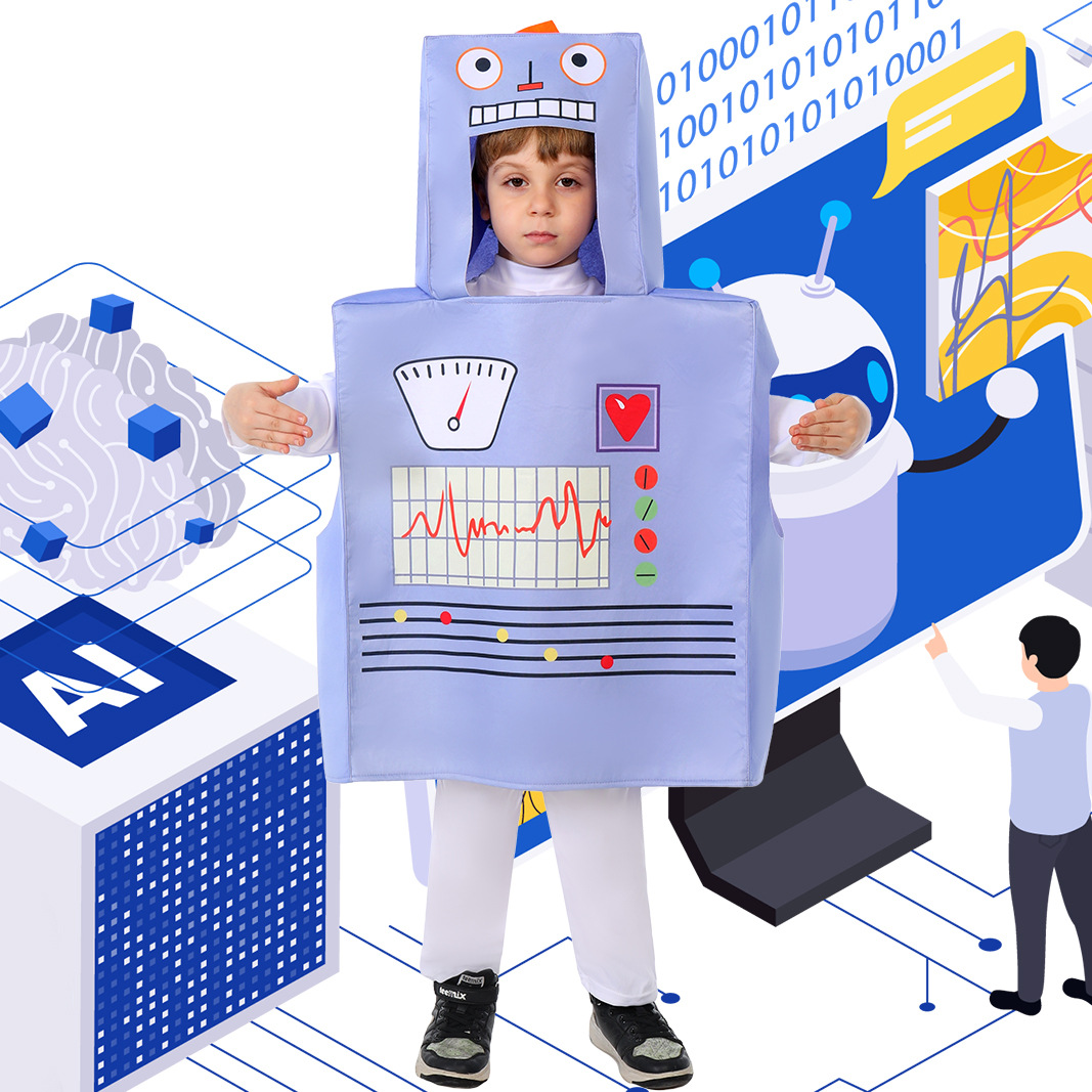 六一儿童节儿童科技宇航表演服机器人cosplay扮演幼儿园演出服装