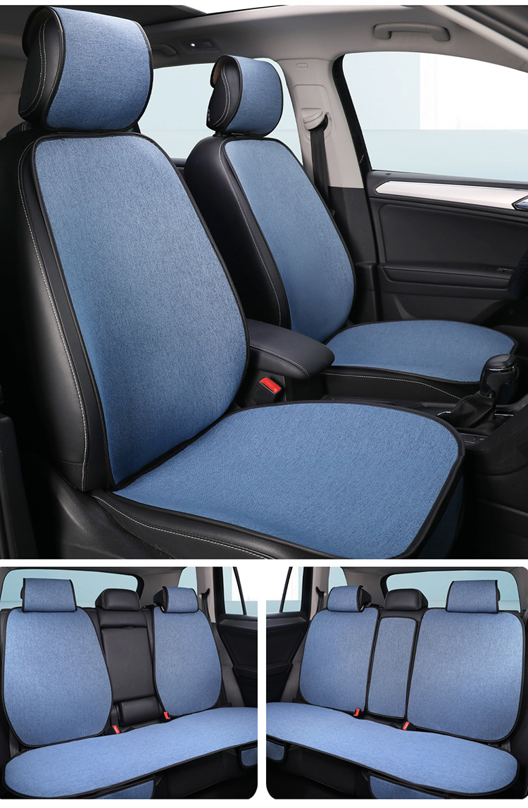 Car Seat Cushion, Suitable for All Seasons, Summer Imitation Linen Ventilation Seat Cushion That Won'T Get Hot in the Sun