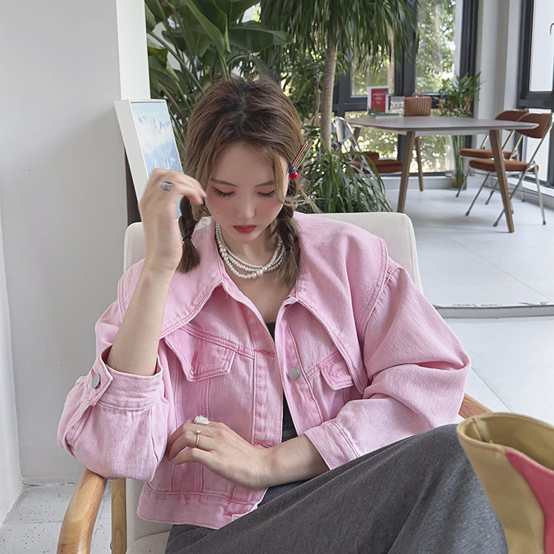 2025 新韓国スタイル人形襟小さな香りスタイルインターネット有名人韓国スタイルデニムジャケット女性のデザインニッチショートスタイルトレンディ|undefined