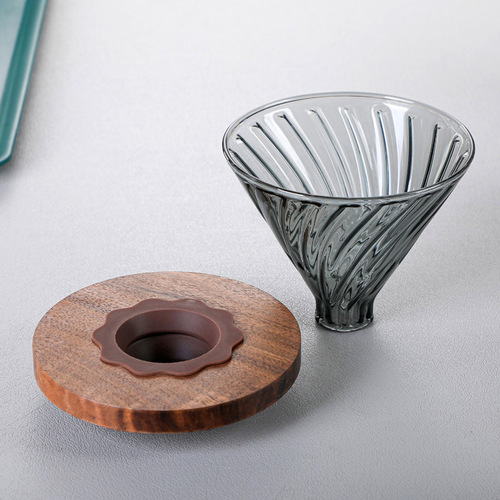 Hand brewed glass coffee pot filter cup sharing pot filter cloud pot filter set coffee utensil funnel