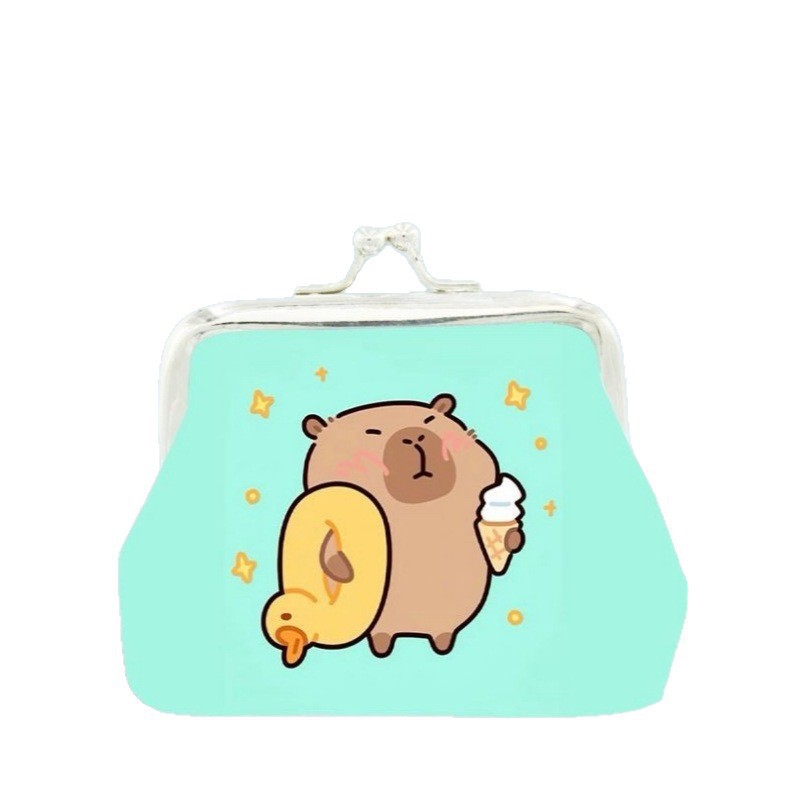 可爱迷你小号零钱包卡皮巴拉搭扣零钱耳机钥匙包硬币包防水便携带