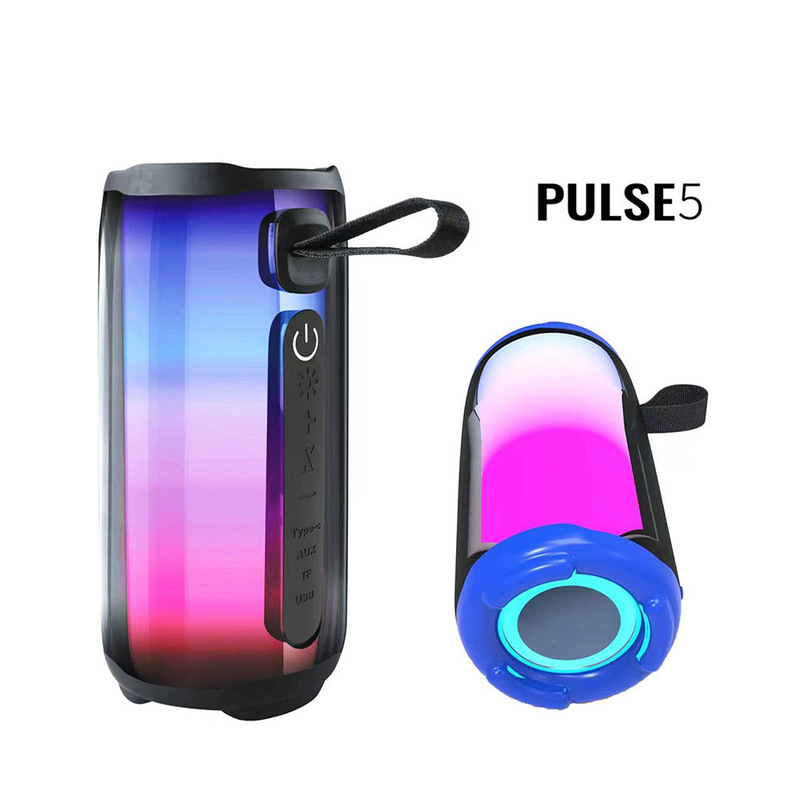 脈動PLUSE5フルスクリーンカラフルRGBライトワイヤレスサブウーファーBluetoothスピーカーギフトカラオケマイクステレオ|undefined