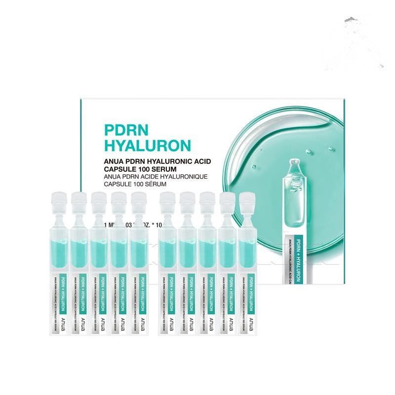 Tk Bestseller Blue Pdrn+Ha Ampoule Essence 1.5ml*10 Pack Cross-Border Moisturizing Facial Essence Repair