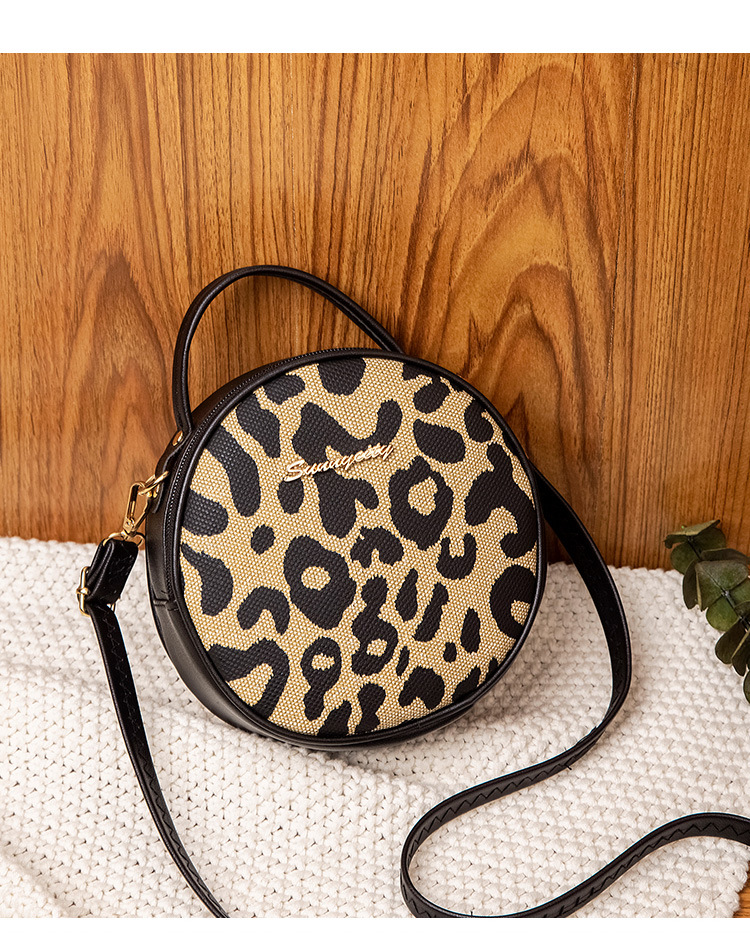 262g Weight Polyester Lining Material Zipper Closure Type Top Handle Strap Type Handbag Bags Type Street Occasion Pu Leather Material Women's Backpack Backpack Leopard Pattern All Seasons Season Women's Gender Streetwear Style Round Shape Small Size Women's Small Pu Leather Leopard Streetwear Round Zipper Handbag