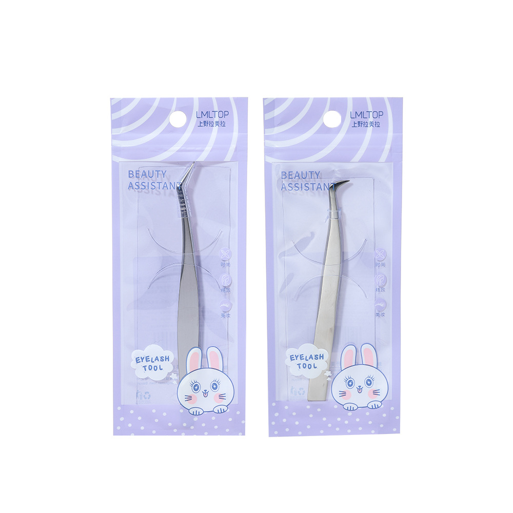 Lmltop injerto pinzas de pestañas de acero inoxidable jinyu clip de pestañas falsas clip de ayuda SY521