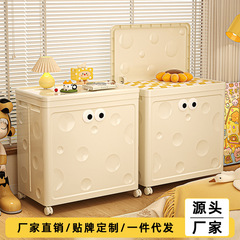 衣類収納ボックス大容量超大型カバー整理ボックス家庭用プーリー折り畳み寝室衣類布団ロッカー