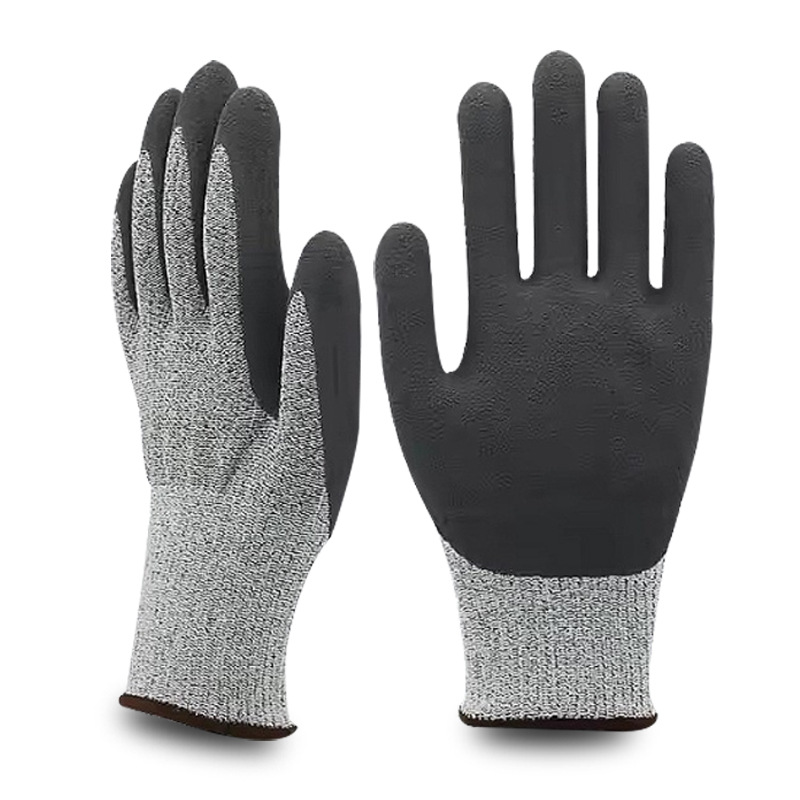 Guantes anti-corte de nivel 5 HPPE anti-mordedura y anti-puñalada matanza EN388 PU mate para matar peces guantes de protección laboral image 21