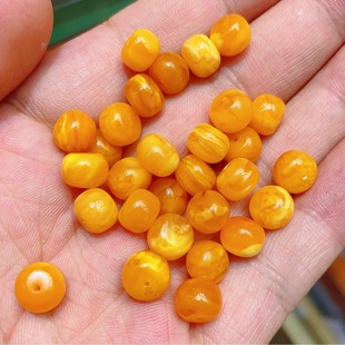6 to 10mm Natural Old Flower Wax Old Beads Single Beads Loose Beads Accessories Chicken Oil Red Old Flower Wax Accessories