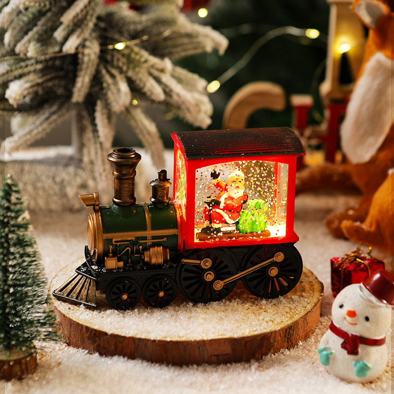 Navidad decoración viento lámpara cristal lámpara Santa Claus Navidad fiesta decoración Navidad adornos Navidad regalos