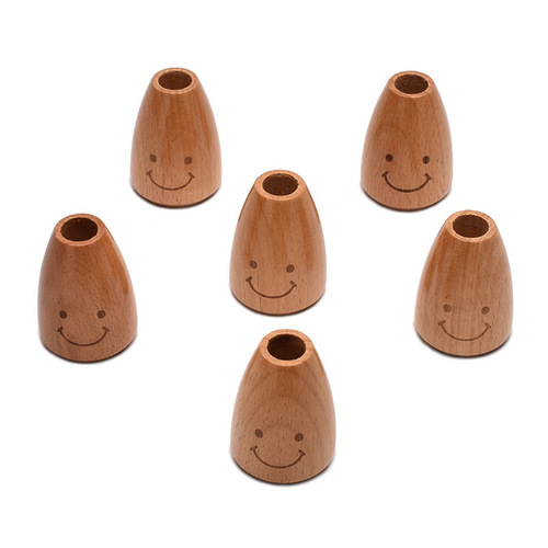 Beech Smiley Face Toothpick Barrel Mini Toothpick Barrel Cute Mini Portable Toothpick Jar Wholesale Creative Wooden Toothpick Jar