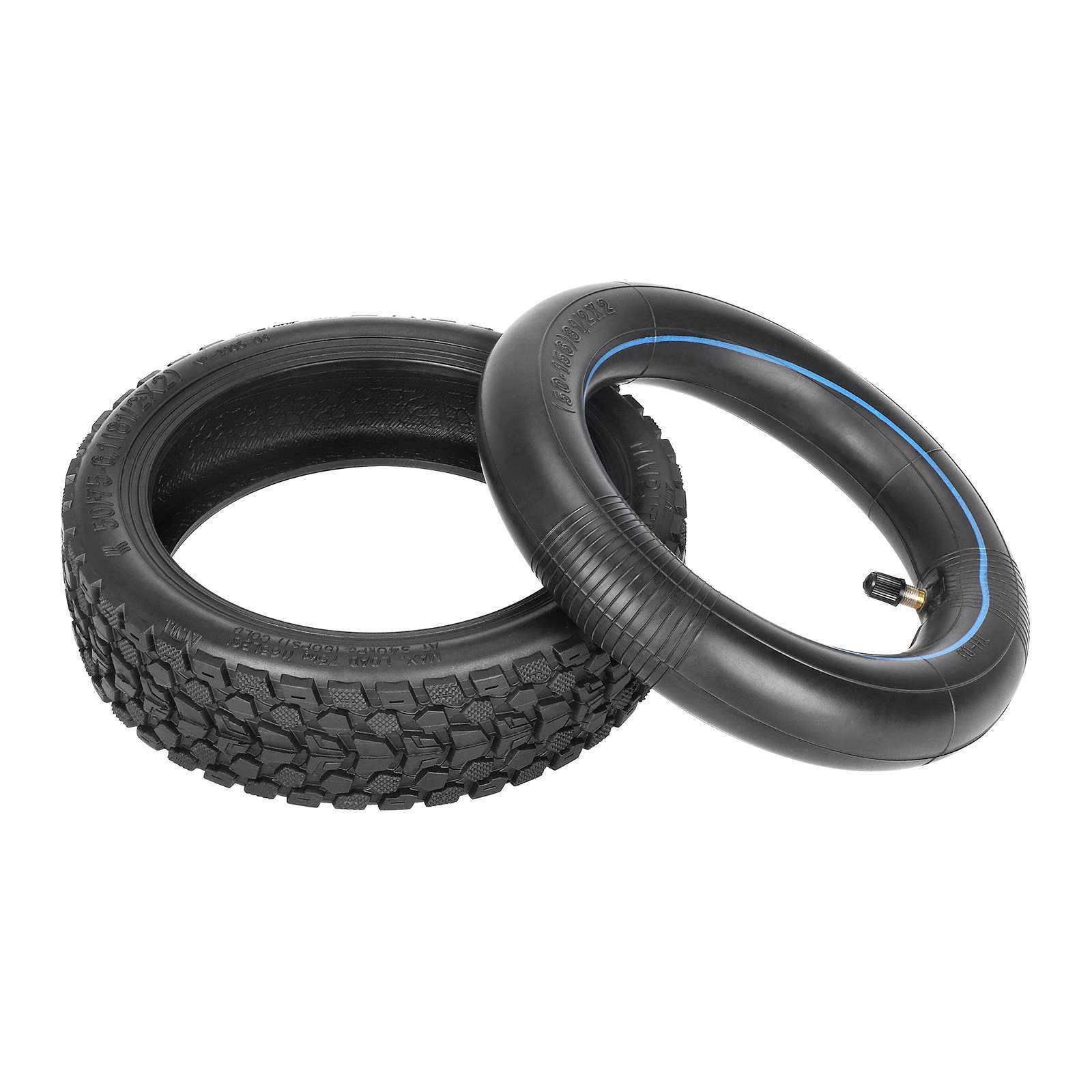 8.5寸50/75-6.1外胎 防滑防爆电动滑板车越野胎8 1/2*2蓝条纹内胎