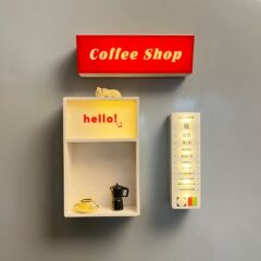 新しいミニ冷蔵庫ステッカー発光収納ラックシミュレーションミニチュアモデルおもちゃ磁気装飾品家の装飾