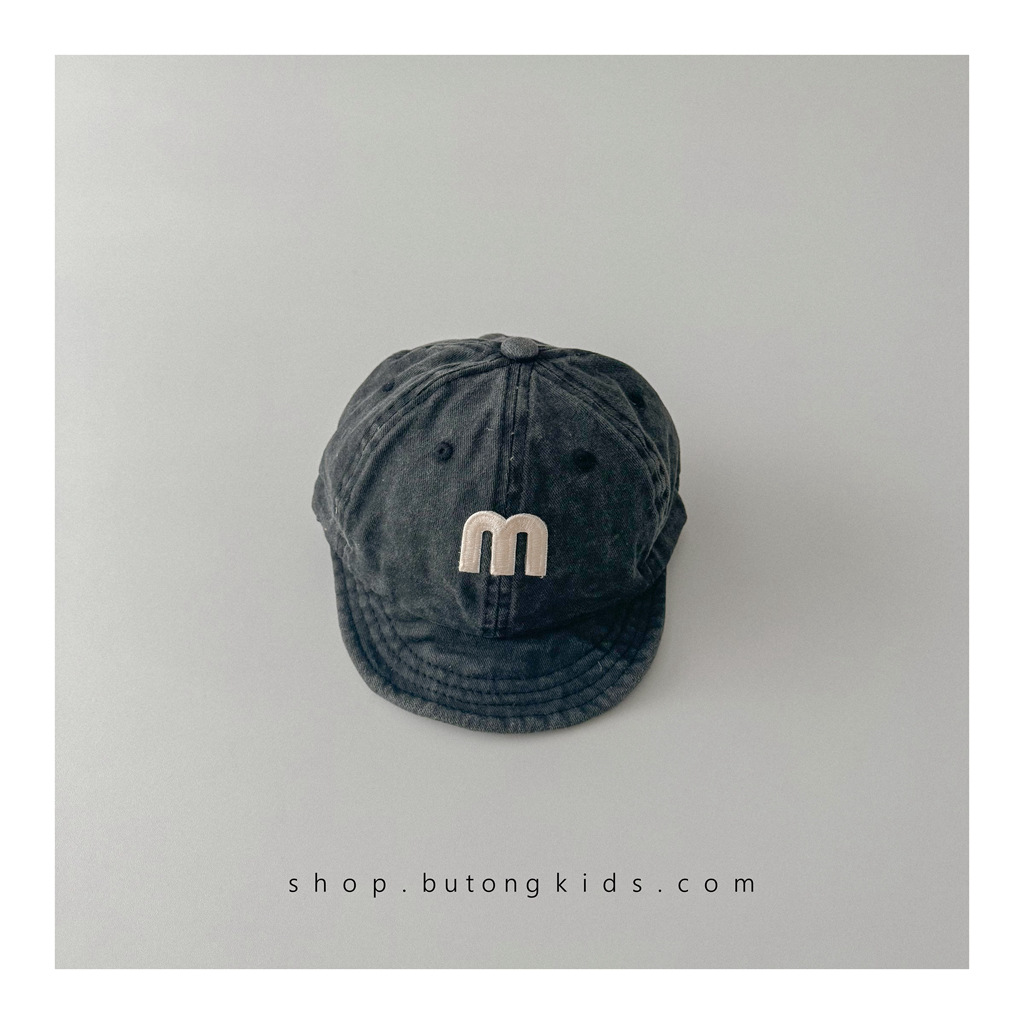 m 소프트 피크 캡 블랙(어린이용)