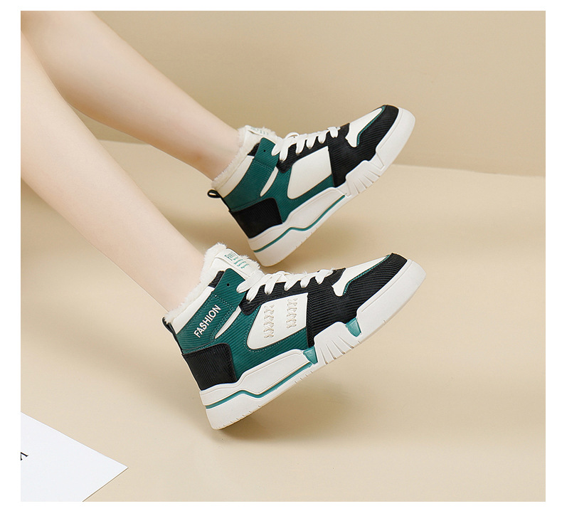 INS Trendy Plush Little White Shoes for Women 2023 Winter New Thick Sole Korean Edition Versatile Student Warm Cotton Shoes_voghion.com