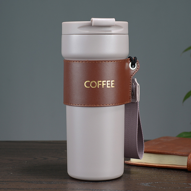 Taza taza de café de viaje de moda de aislamiento frío taza de vacío portátil de moda de alto aspecto